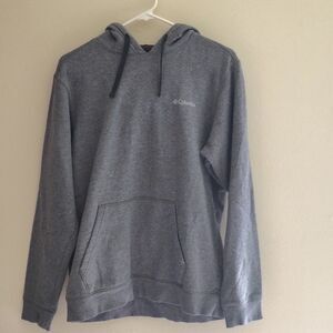Columbia Hoodie Men's Size Size S Gray Embroidered Logo Solid Pocket Pullover